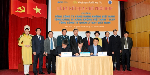 VATM: Tham dự Lễ ký kết Quy chế phối hợp với Tổng công ty Hàng không Việt Nam và Tổng công ty Cảng Hàng không Việt Nam.